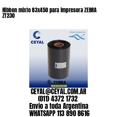 Ribbon mixto 83×450 para impresora ZEBRA ZT230