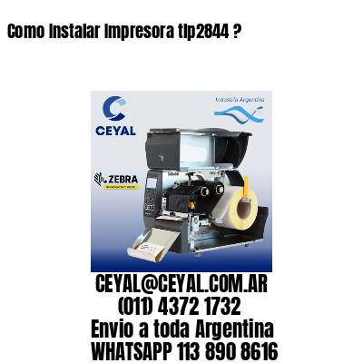 Como Instalar Impresora tlp2844 ?