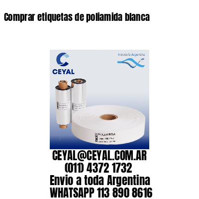 Comprar etiquetas de poliamida blanca