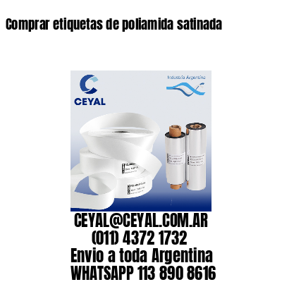 Comprar etiquetas de poliamida satinada