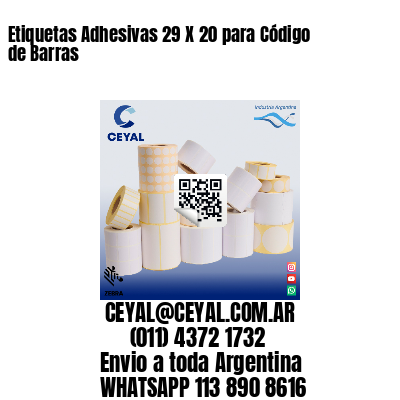 Etiquetas Adhesivas 29 X 20 para Código de Barras