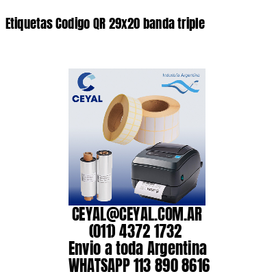 Etiquetas Codigo QR 29×20 banda triple