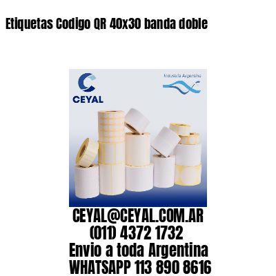 Etiquetas Codigo QR 40×30 banda doble