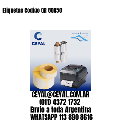 Etiquetas Codigo QR 80X50