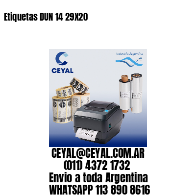 Etiquetas DUN 14 29X20
