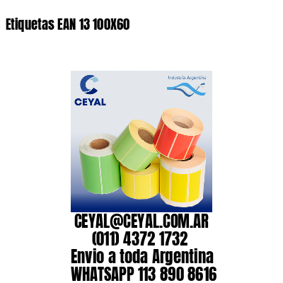 Etiquetas EAN 13 100X60