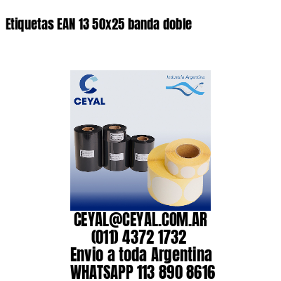 Etiquetas EAN 13 50×25 banda doble