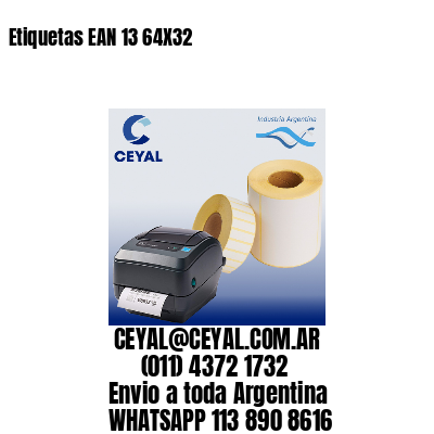 Etiquetas EAN 13 64X32