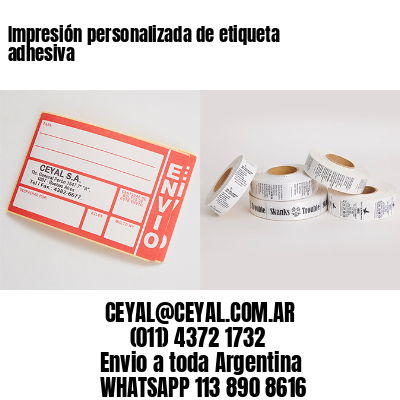 Impresión personalizada de etiqueta adhesiva