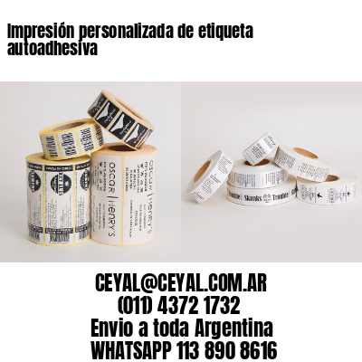 Impresión personalizada de etiqueta autoadhesiva