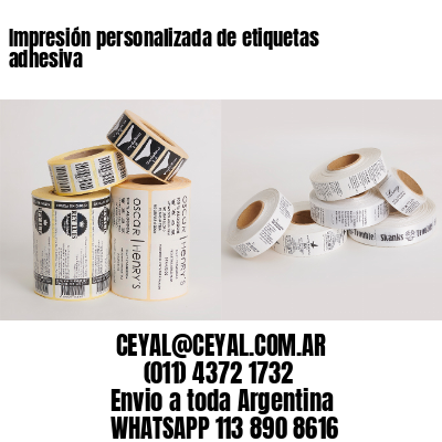 Impresión personalizada de etiquetas adhesiva