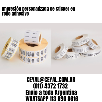 Impresión personalizada de sticker en rollo adhesivo