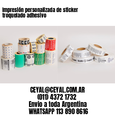 Impresión personalizada de sticker troquelado adhesivo