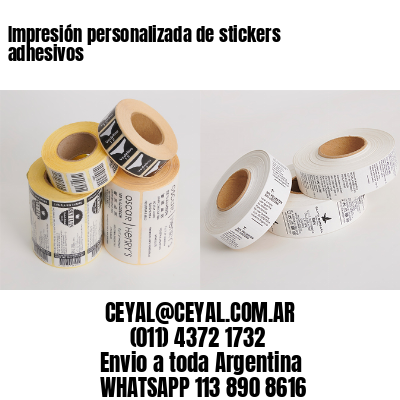 Impresión personalizada de stickers adhesivos