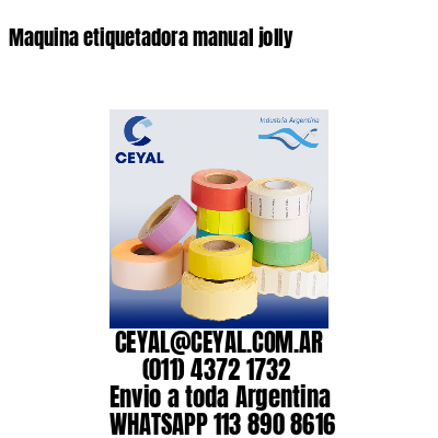 Maquina etiquetadora manual jolly