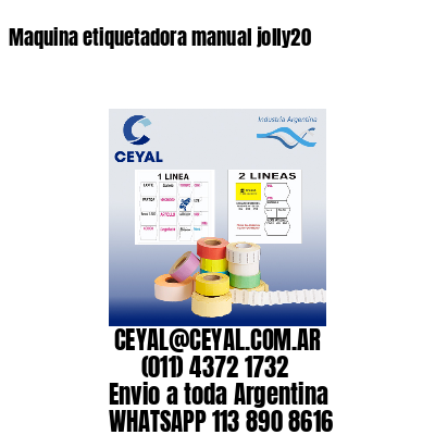 Maquina etiquetadora manual jolly20