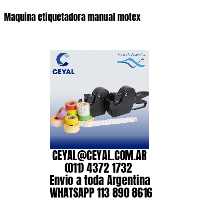 Maquina etiquetadora manual motex