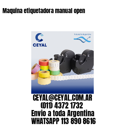Maquina etiquetadora manual open