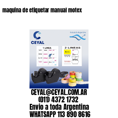 maquina de etiquetar manual motex