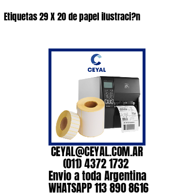 Etiquetas 29 X 20 de papel ilustraci?n