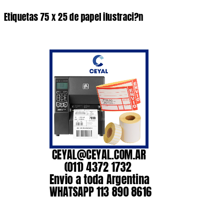 Etiquetas 75 x 25 de papel ilustraci?n