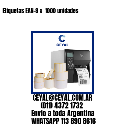 Etiquetas EAN-8 x  1000 unidades