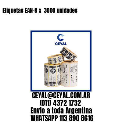 Etiquetas EAN-8 x  3000 unidades