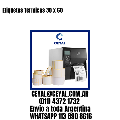 Etiquetas Termicas 30 x 60