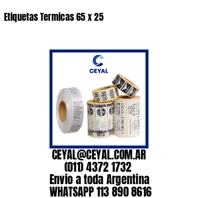 Etiquetas Termicas 65 x 25