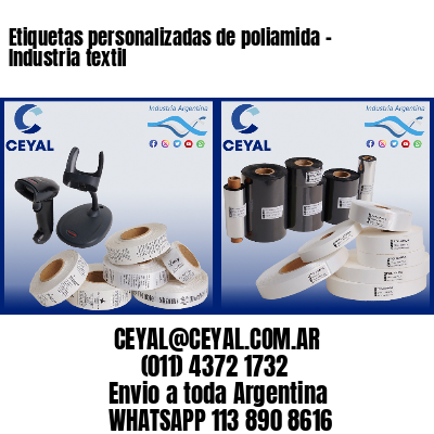 Etiquetas personalizadas de poliamida – Industria textil