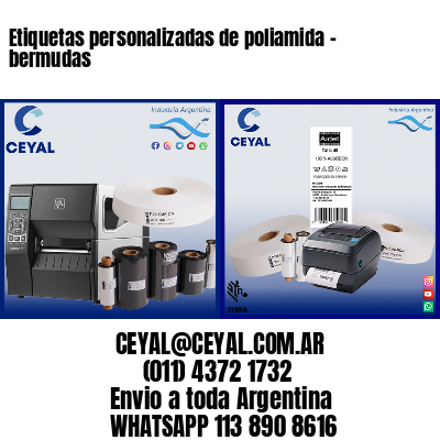 Etiquetas personalizadas de poliamida – bermudas