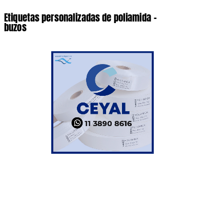 Etiquetas personalizadas de poliamida - buzos