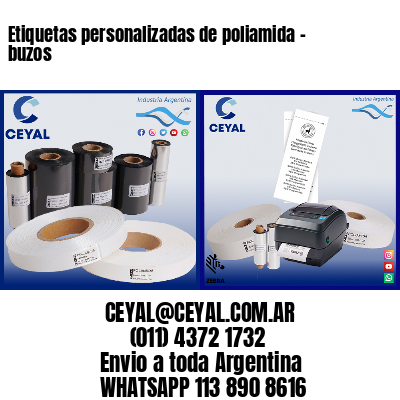 Etiquetas personalizadas de poliamida – buzos