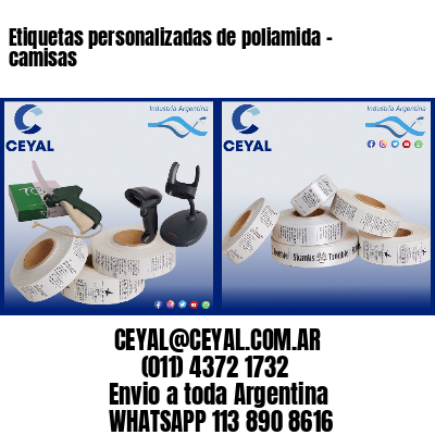 Etiquetas personalizadas de poliamida – camisas