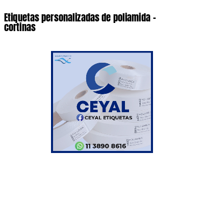 Etiquetas personalizadas de poliamida - cortinas