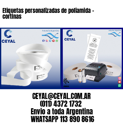 Etiquetas personalizadas de poliamida – cortinas