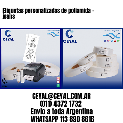Etiquetas personalizadas de poliamida – jeans
