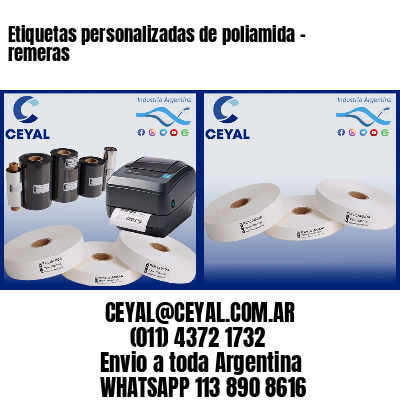 Etiquetas personalizadas de poliamida – remeras