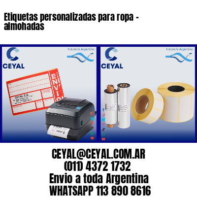 Etiquetas personalizadas para ropa – almohadas
