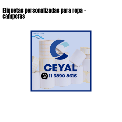 Etiquetas personalizadas para ropa - camperas