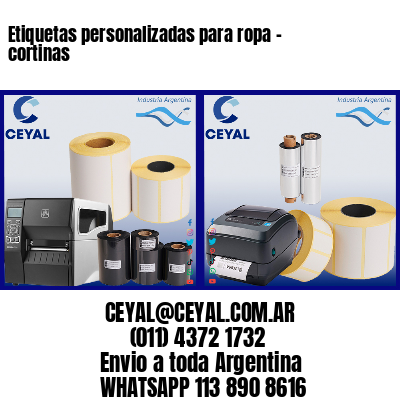 Etiquetas personalizadas para ropa – cortinas