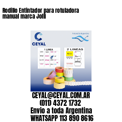 Rodillo Entintador para rotuladora manual marca Jolli