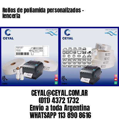 Rollos de poliamida personalizados – lenceria