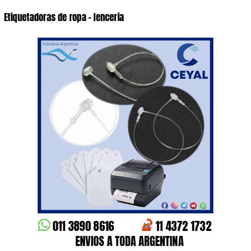 Etiquetadoras de ropa – lenceria