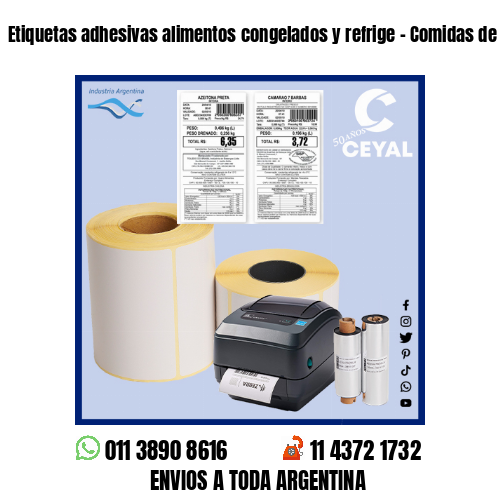 Etiquetas adhesivas alimentos congelados y refrige – Comidas de rotiseria