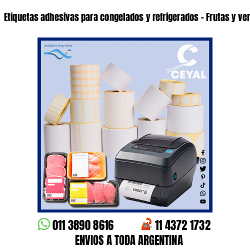 Etiquetas adhesivas para congelados y refrigerados – Frutas y verduras