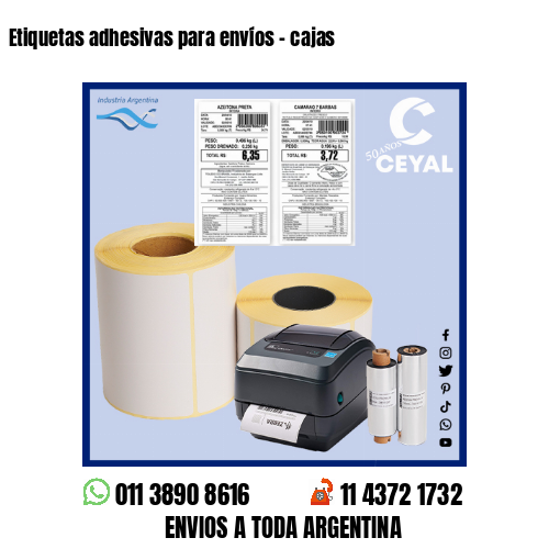 Etiquetas adhesivas para envíos – cajas