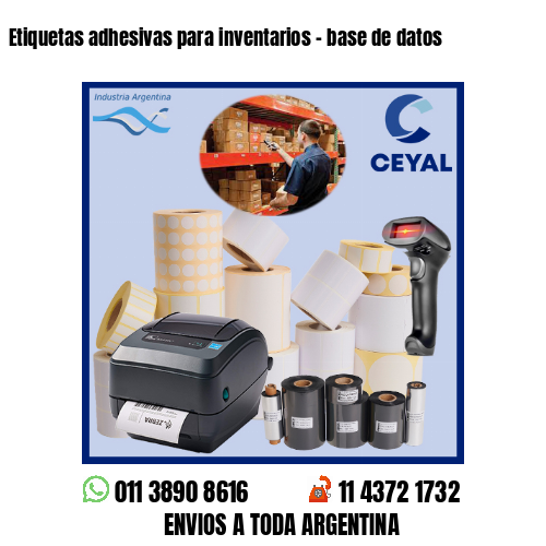 Etiquetas adhesivas para inventarios – base de datos