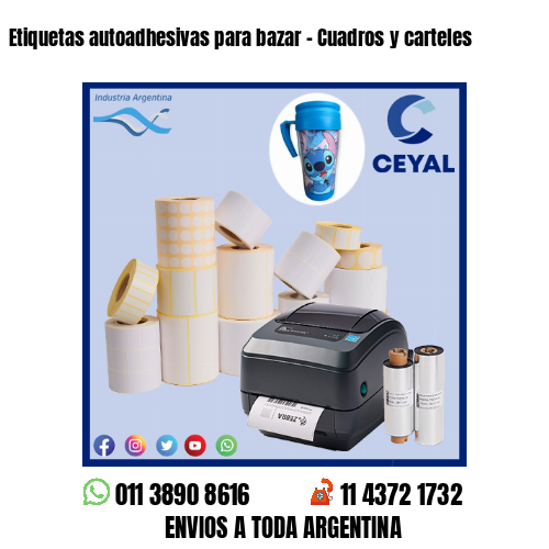 Etiquetas autoadhesivas para bazar – Cuadros y carteles