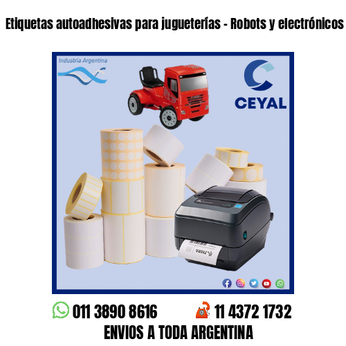 Etiquetas autoadhesivas para jugueterías – Robots y electrónicos